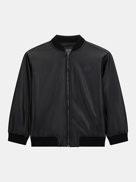 Guess black bomber jacket sales