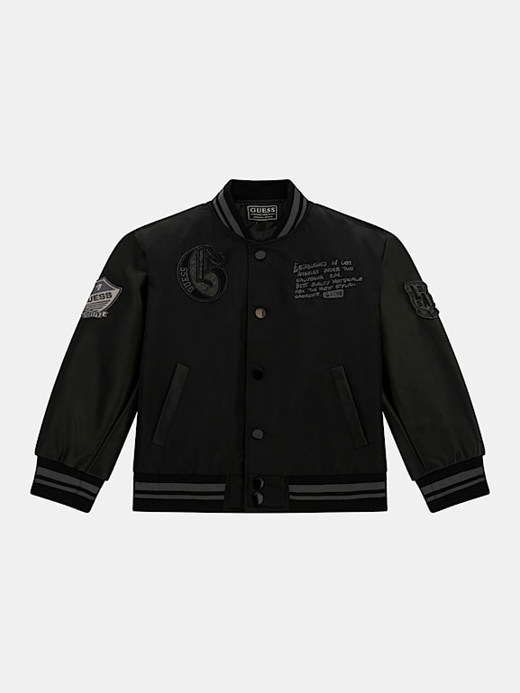 Black guess bomber jacket outlet