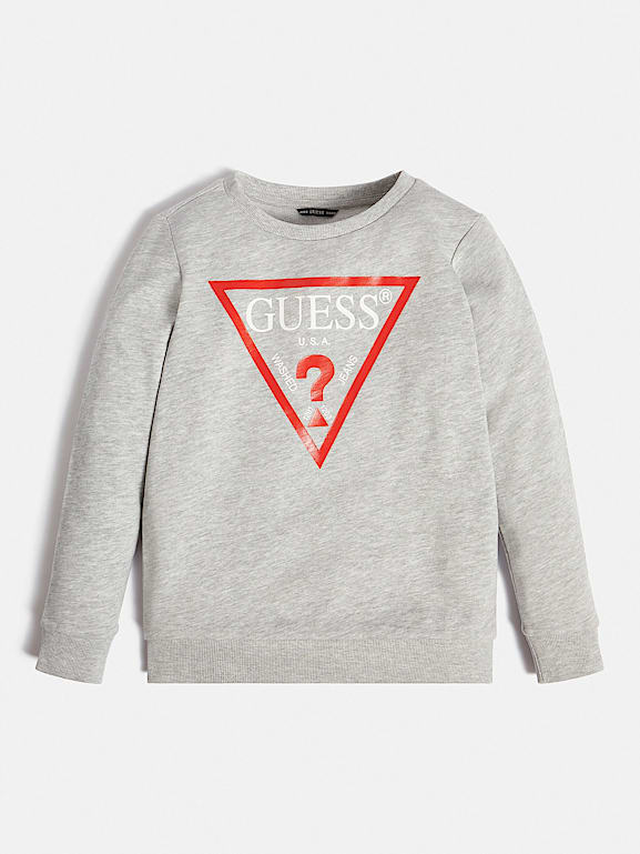Guess triangle hotsell logo sweatshirt