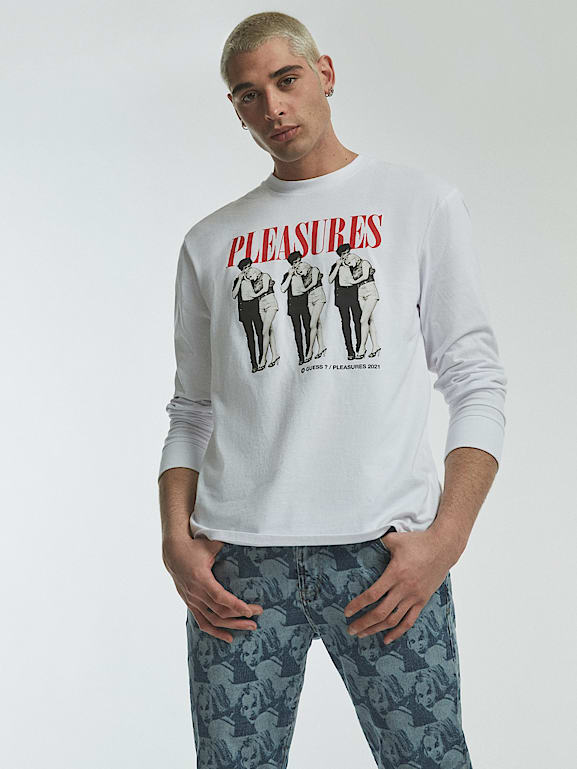 Guess printed outlet t shirt