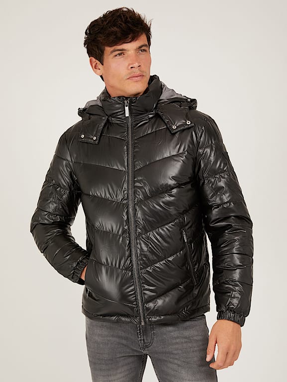 Guess mason top hooded puffer jacket