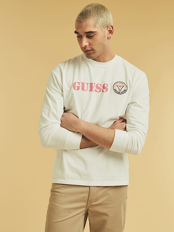 Guess logo long sleeve sale