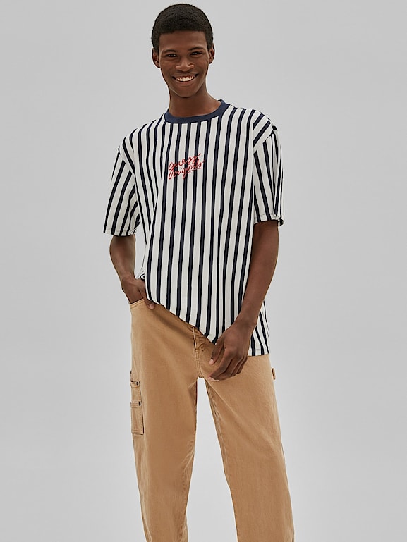 Guess oversized striped tee shop
