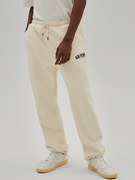 Brilliant White Sweat Pants بنطلون قطن ابيض