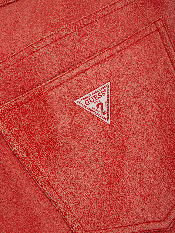 GUESS U.S.A. Cracked Leather Pants Men