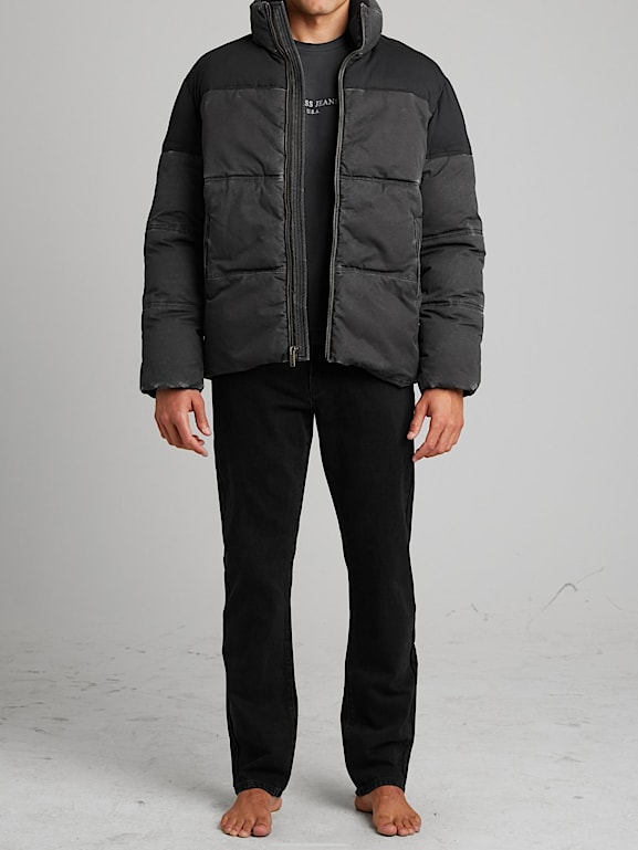 GUESS U.S.A. Canvas Puffer Jacket Men