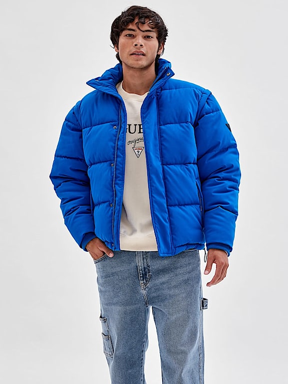 Guess blue puffer jacket clearance