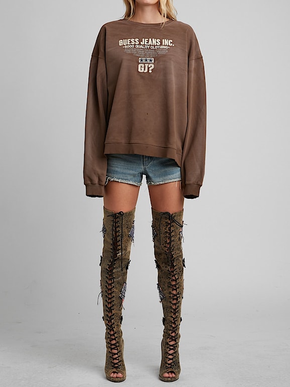 GUESS Script Logo Crewneck Sweatshirt