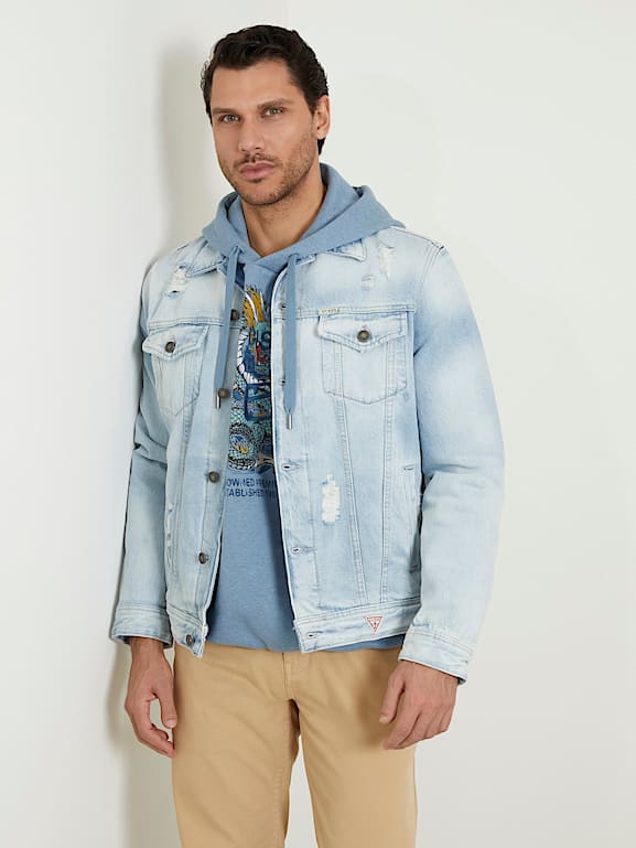 Fitted jean 2025 jacket mens