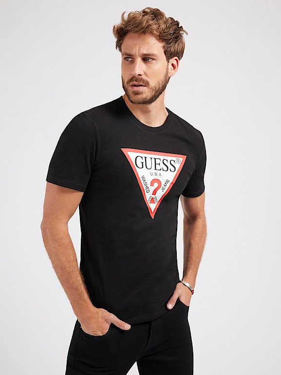GUESS Triangle logo t shirt Men