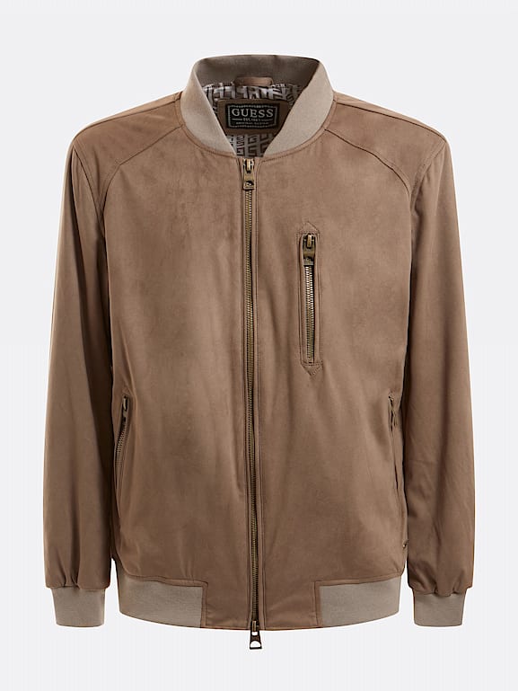 Guess suede jacket mens sales