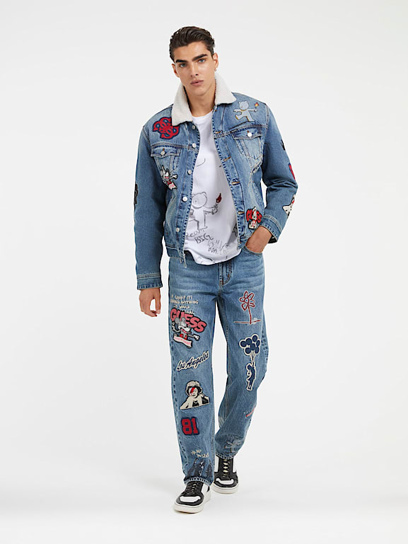 Jeans con patch 2025