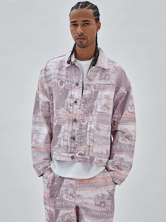 Guess london denim jacket hot sale
