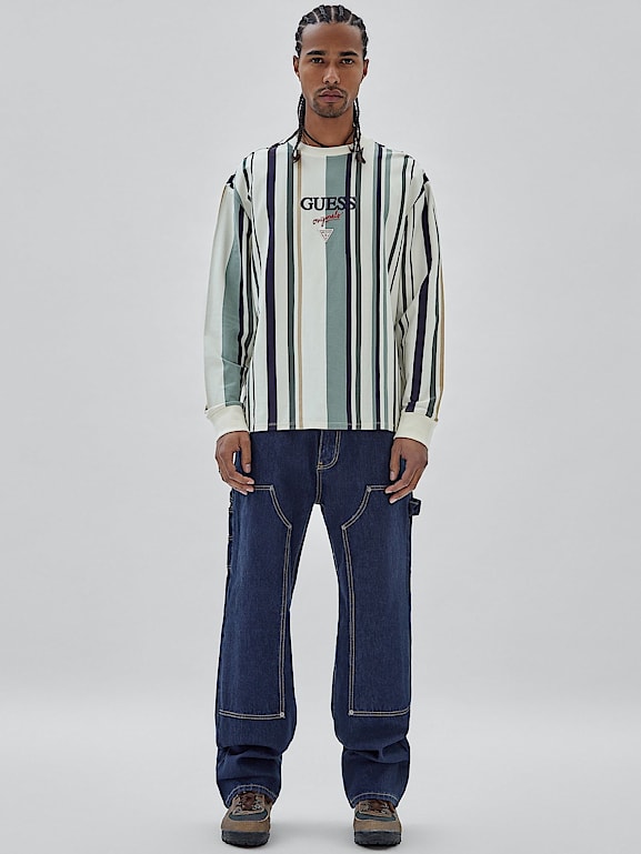 Guess ivy striped tee top