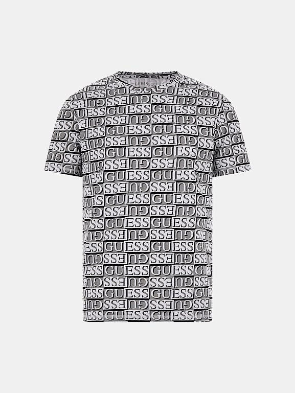 Guess t shirt black and white sales