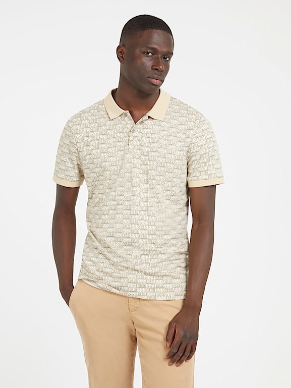GUESS All over logo polo