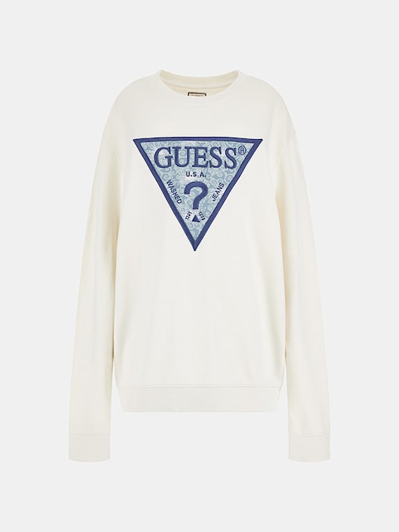 Guess triangle logo sweatshirt 2025