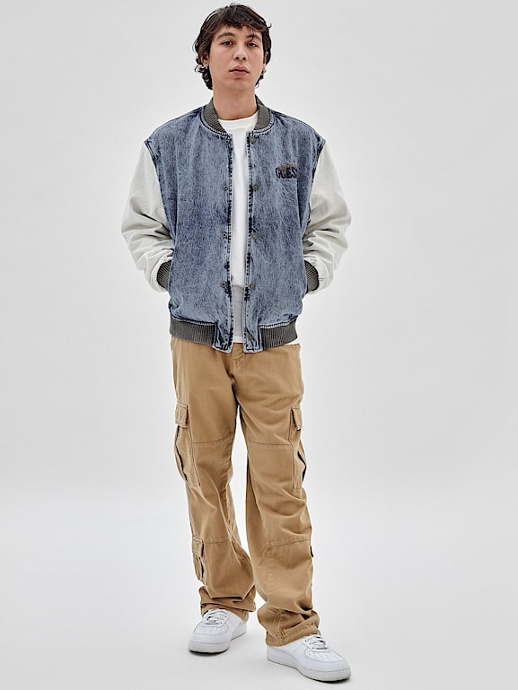 GUESS Originals Denim bomber jacket Men
