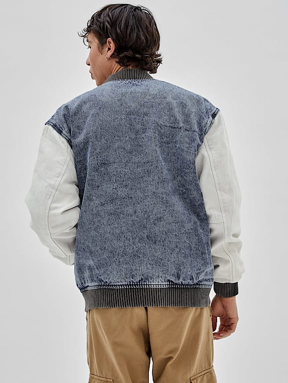Denim bomber jacket vintage sales