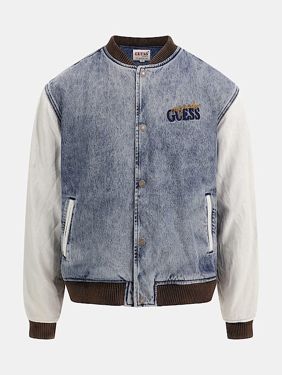 Guess denim bomber jacket online