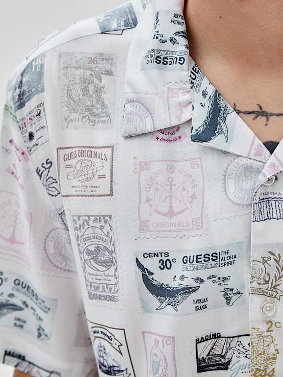 Guess hotsell printed shirts