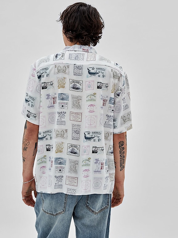 GUESS Originals Stamps print shirt Men