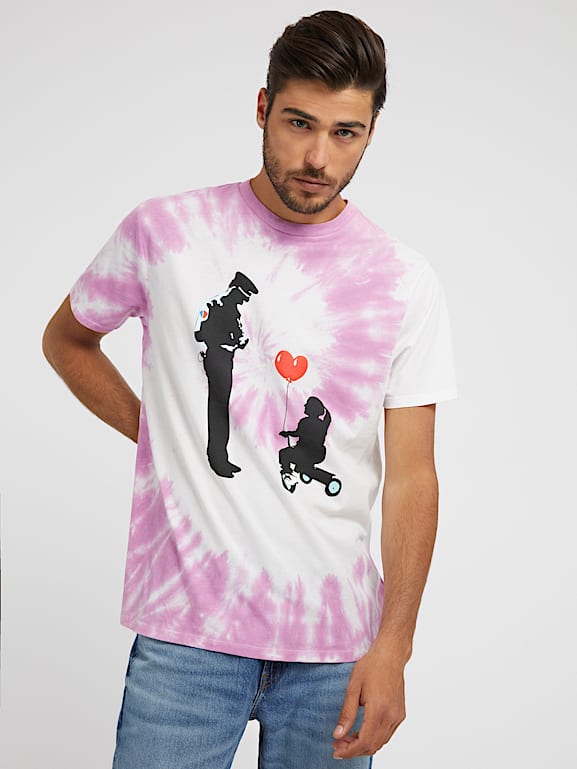 Camiseta tie dye guess sale