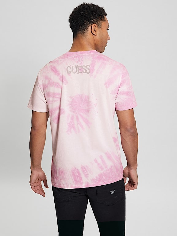 Tie dye guess t shirt sales