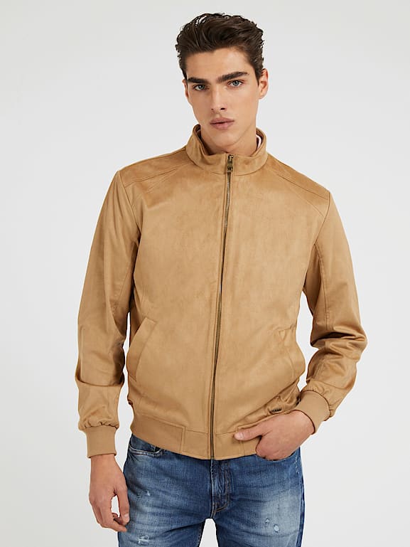 Faux suede shop bomber jacket mens