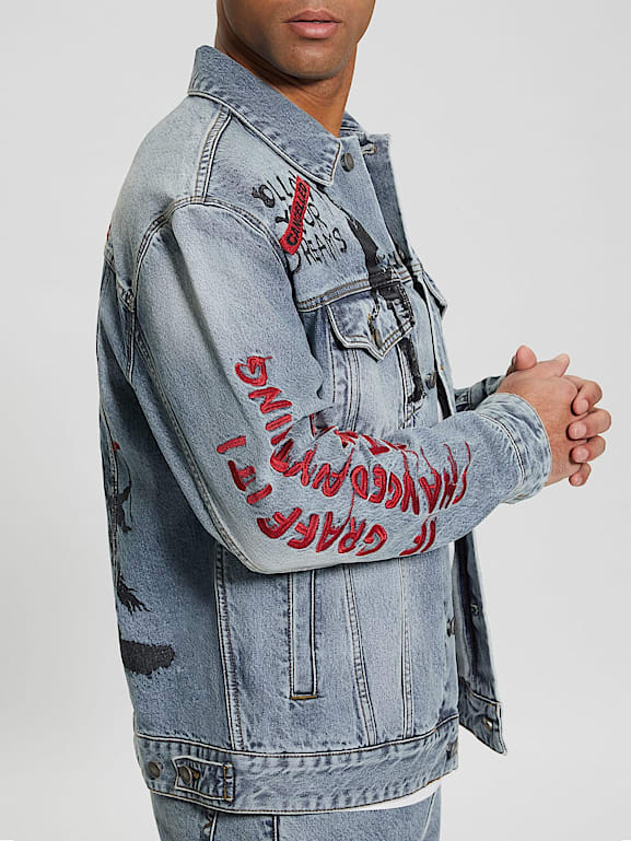 GUESS All over print denim jacket