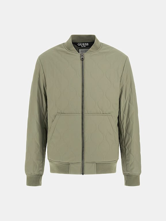 Guess quilted bomber jacket sales