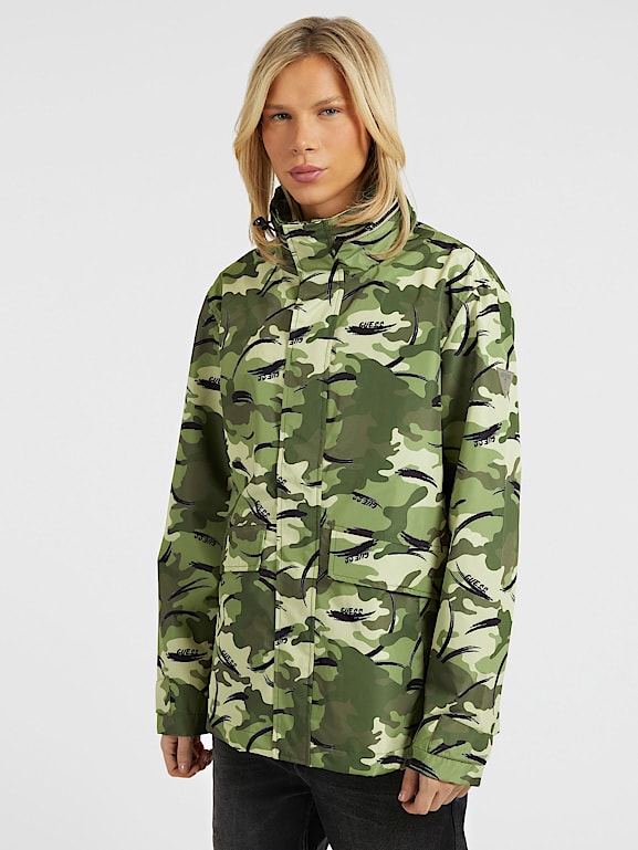 Long camo cheap raincoat