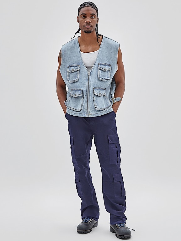 Sleeveless denim men deals