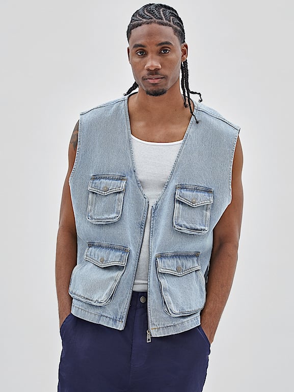 Vest with jeans men discount