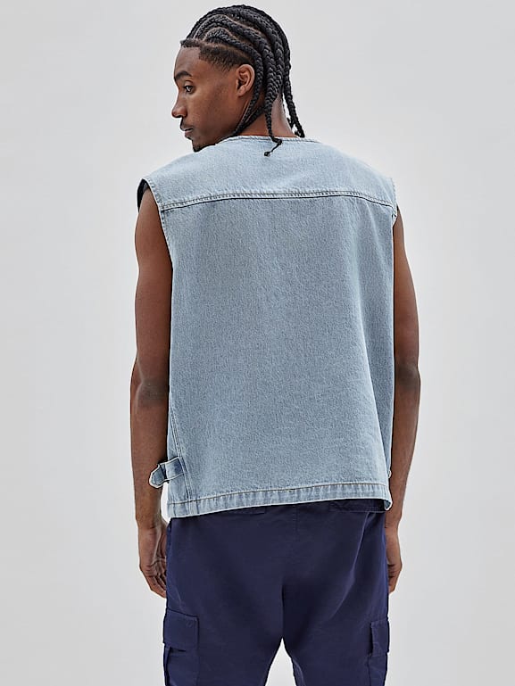Men's denim vest on sale