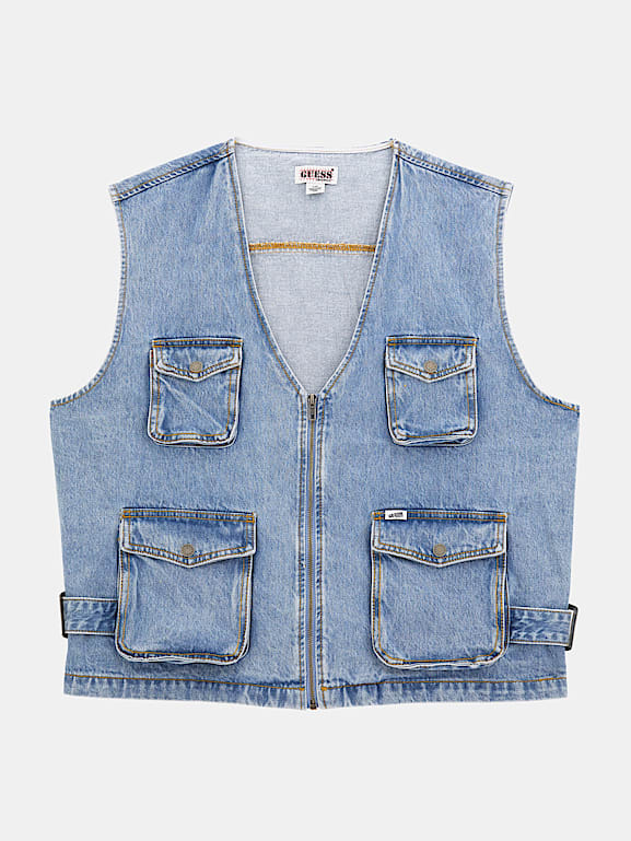 GUESS® Originals Cargo denim vest Men