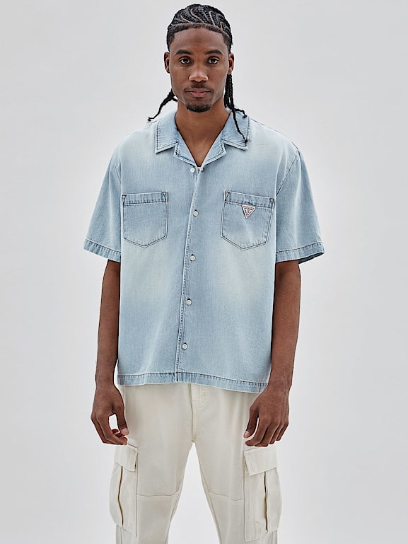 Denim shirt in blue - Prada