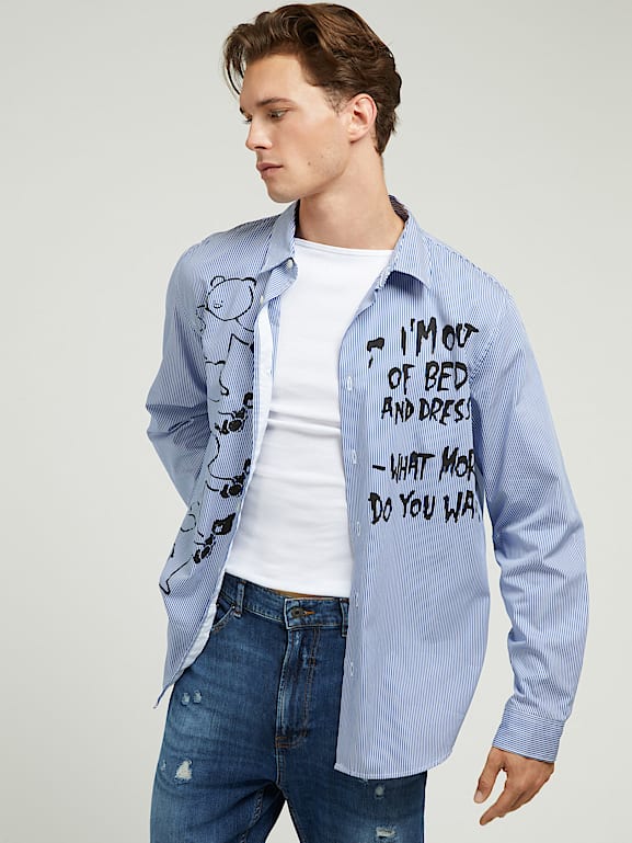 GUESS Camicia con stampa graffiti