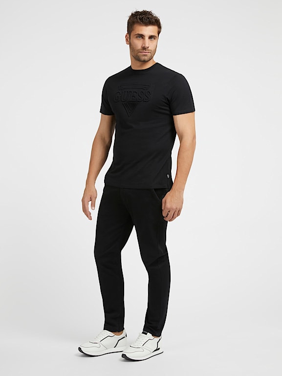 GUESS Camiseta logotipo en relieve Hombre