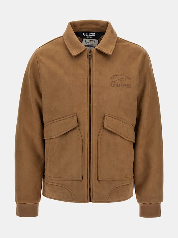 Guess suede 2025 jacket mens