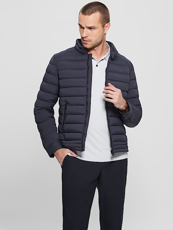 Slim puffer jacket mens cheap