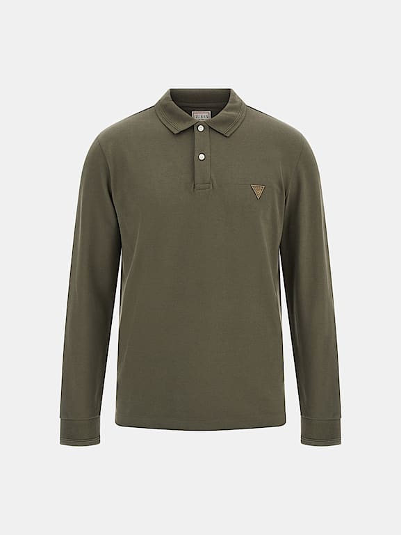 Guess long sleeve polo deals