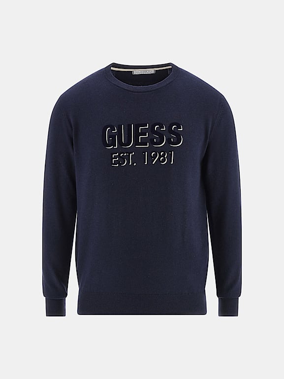 GUESS Jersey logotipo frontal Hombre