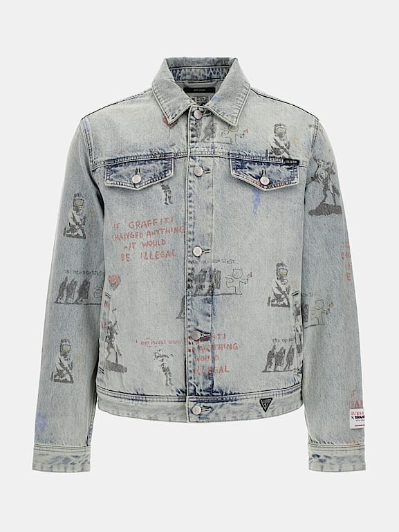Veste en jean tagué clearance