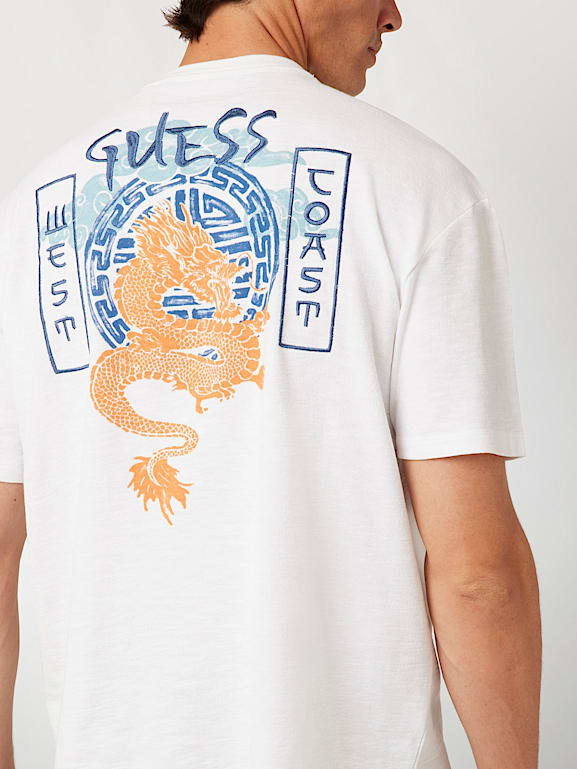 GUESS T shirt met print achterkant Heren