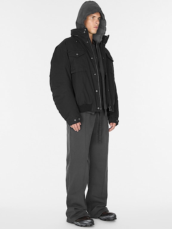 Black cotton parka 2025