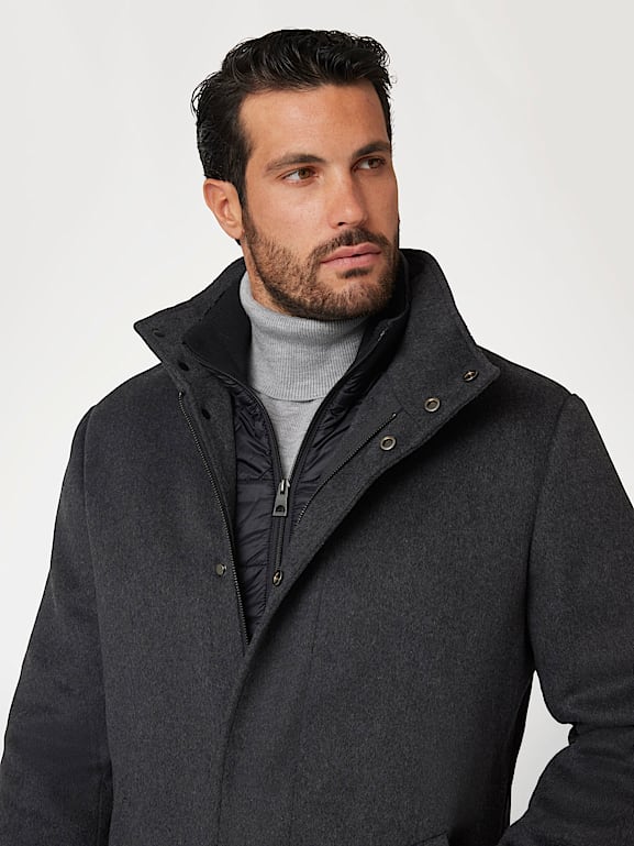 GUESS Manteau laine melangee Homme