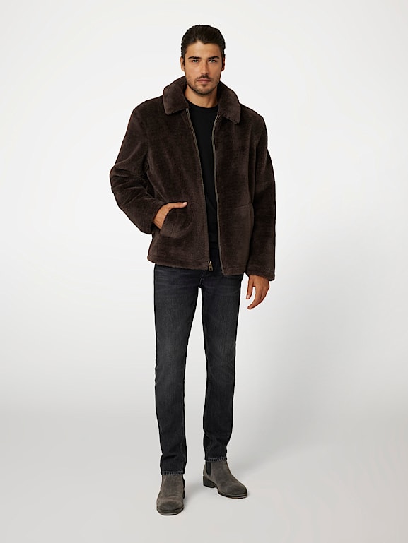 GUESS Faux sherpa jacket Men