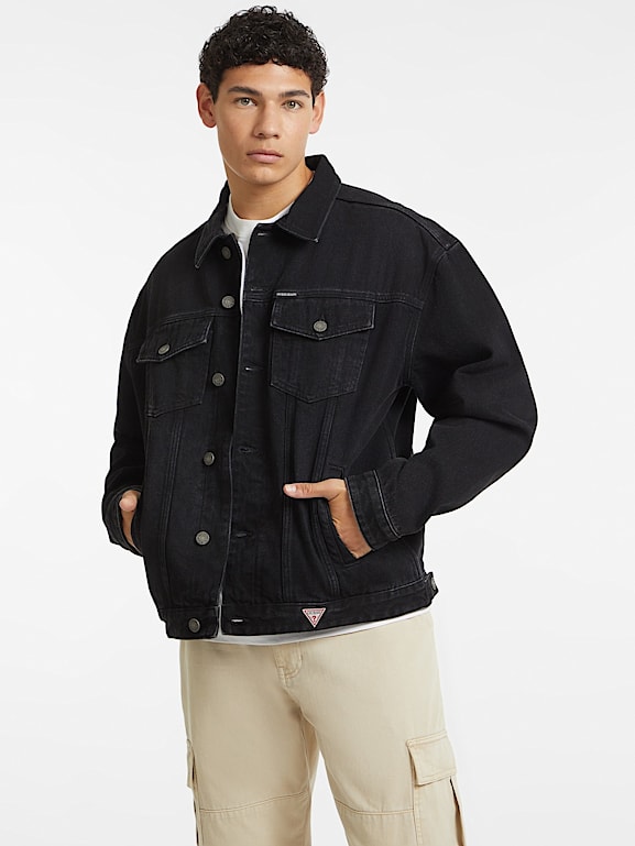 The Next Veste en jean pour homme style camionneur boutonnée sur le