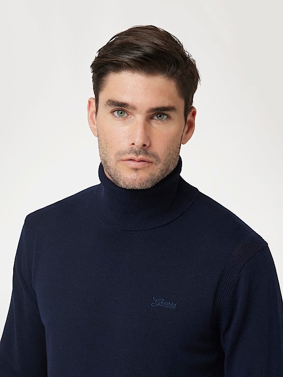 GUESS Turtle neck wool blend sweater Men